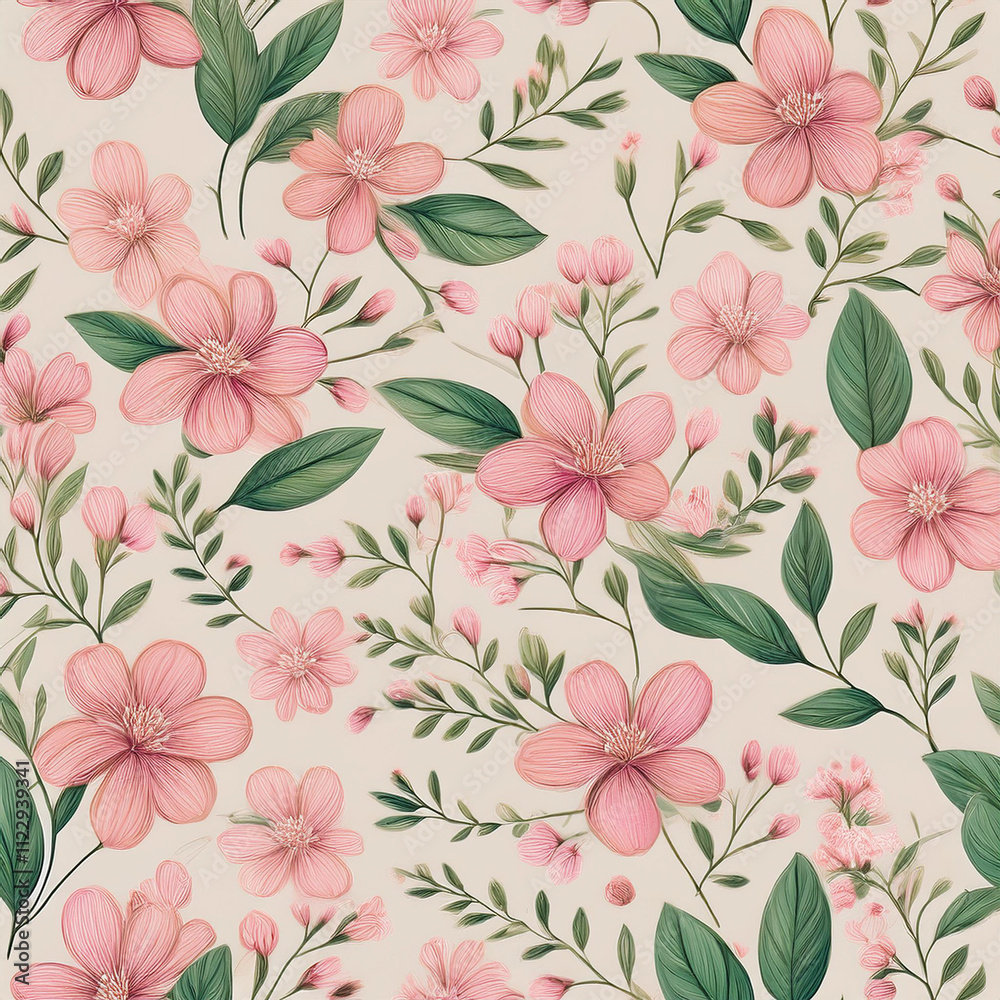 Fototapeta premium This pastel watercolor floral design is ideal for stunning wedding invites and elegant decor touches