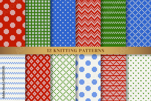 シンプルなシームレスパターン／ニット風