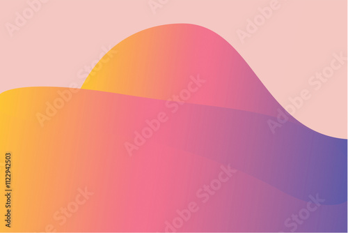 Soft pastel gradient waves blending pink yellow and purple for elegant abstract background designs 