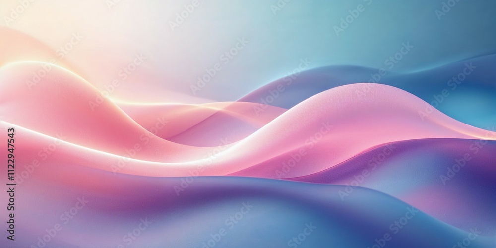Obraz premium Abstract smooth flowing waves with pink and blue gradient background