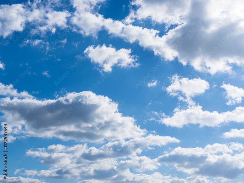 Obraz premium 冬の青空と白い雲24