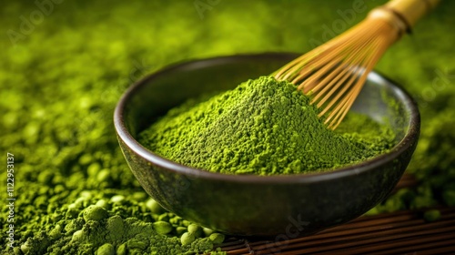 Art of whisking matcha cultural experience in a traditional japanese bowl