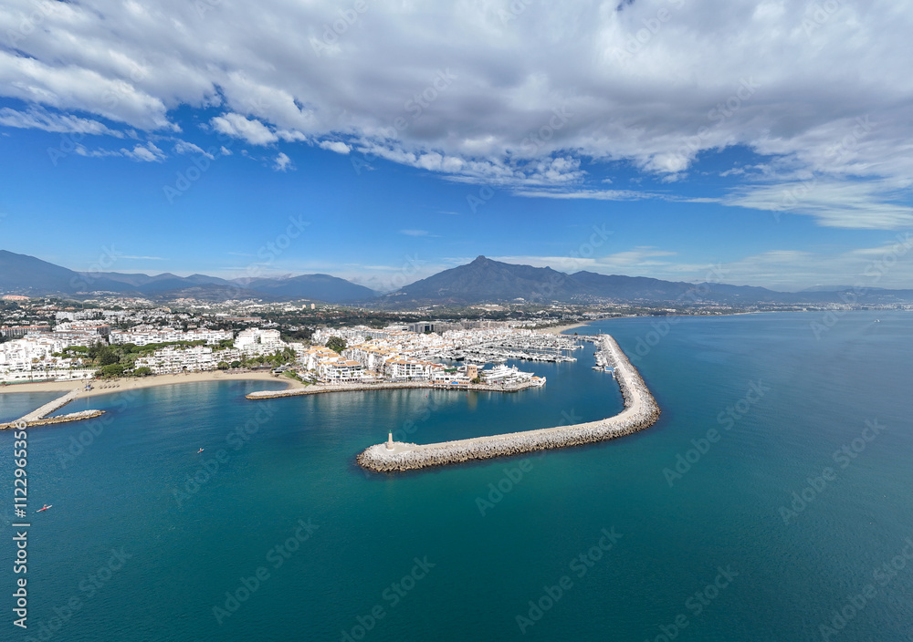 Aerial photo of Puerto Banus