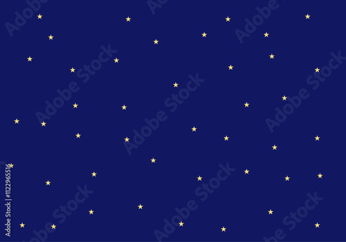Fondo de cielo nocturno con estrellas amarillas