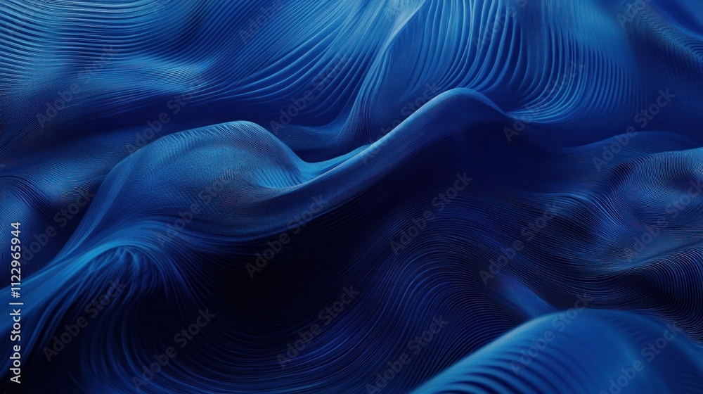 Obraz premium Abstract Blue Wave Texture: A Digital Art Piece