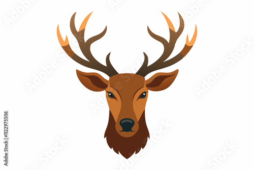 Caribou Head Vector Illustration & Clipart Design