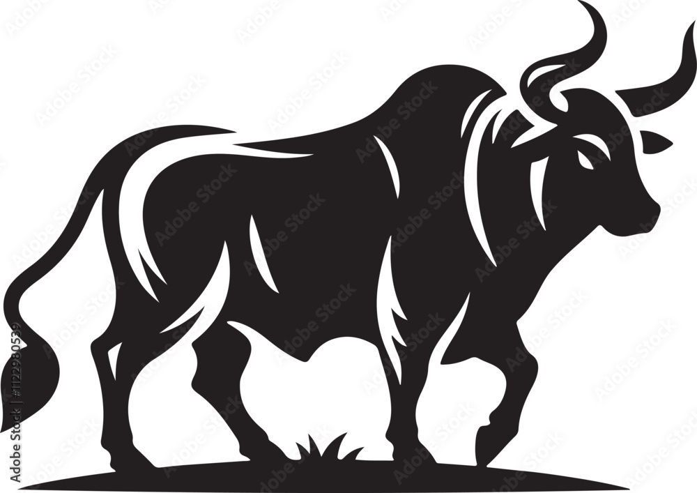 Fototapeta premium silhouette of a cow