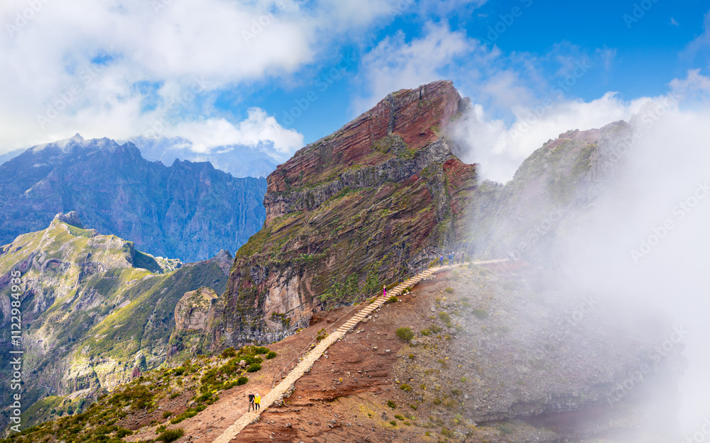 Beautiful view of Pico do Arieiro on Madeira island, Portugal
