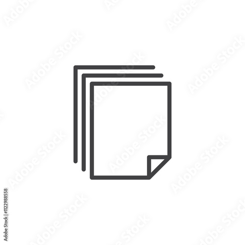 Paper Stack line icon