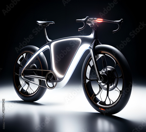 Modern concept bike.beautiful and elegant design.cyberpunk style.generative ai photo