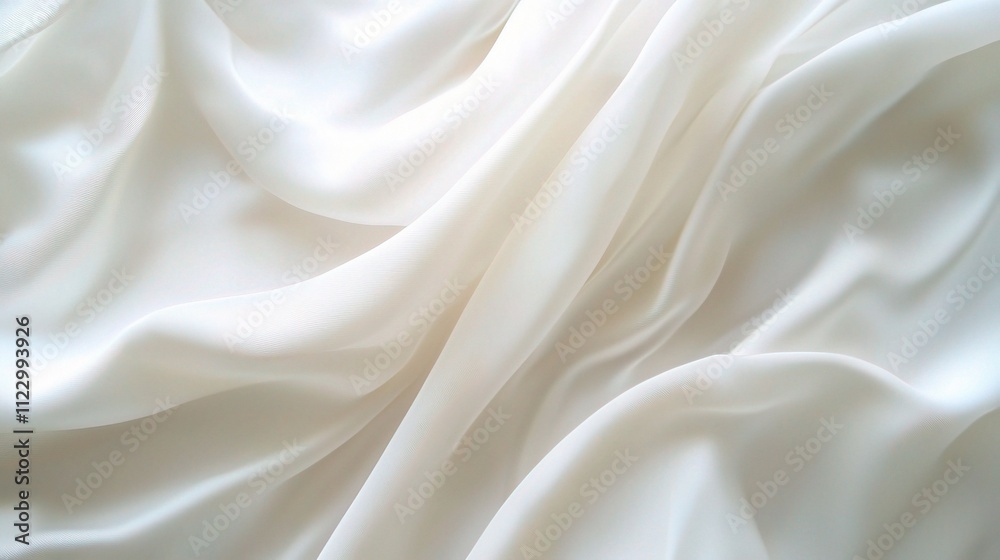 Fototapeta premium Elegant White Fabric Texture on Smooth Background for Design