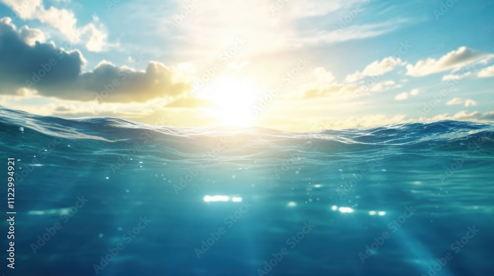 Fototapeta premium Coastal serenity sunrise and waves