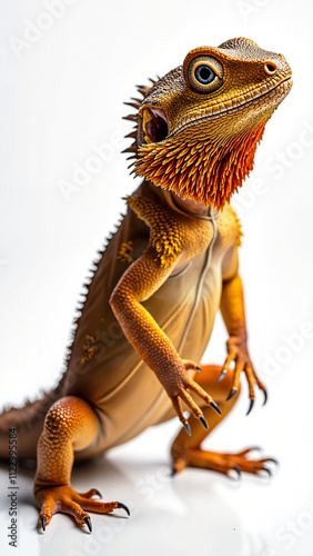 Detailed Central Bearded Dragon PNG: Versatile Reptile Image for Nature-Themed Designs and Educational Materials photo