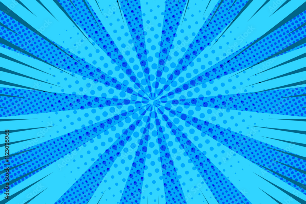 Obraz premium flat comic style wallpaper manga background blue