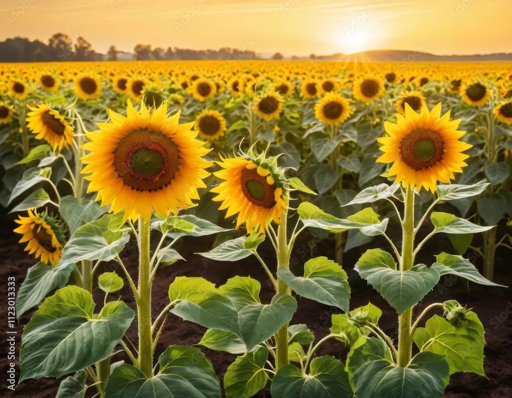 Fototapeta premium field of sunflowers