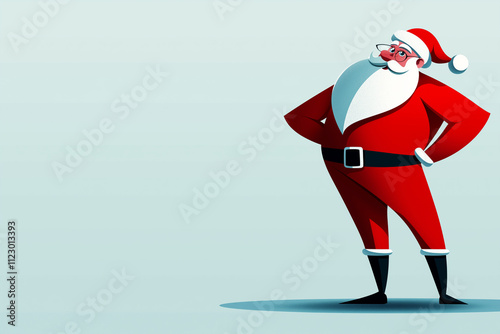 Santa Claus. Illustration for Christmas and New Year with copy space.