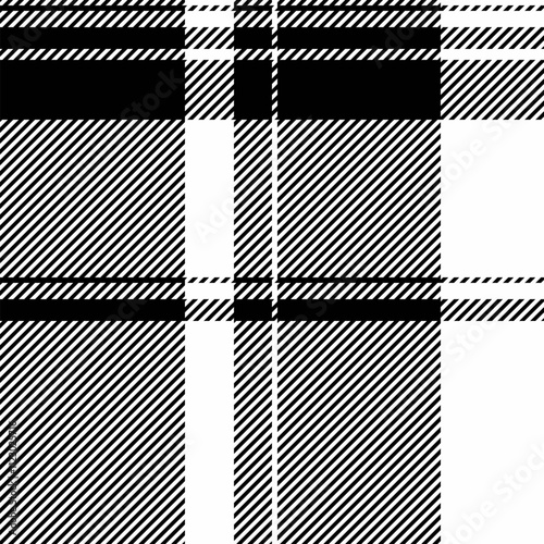 Spanish check texture vector, gorgeous textile fabric tartan. Celebrate background seamless pattern plaid in white and black colors.