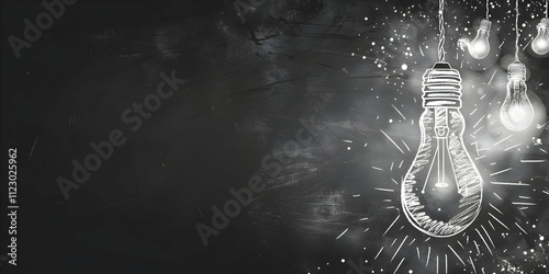 hand drawn light bulb illustration for idea and business concept

 photo