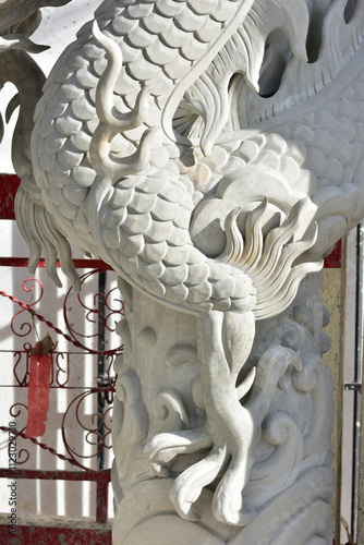 Obraz na płótnie China Dragon, Chinese temple in Thailand. w salonie
