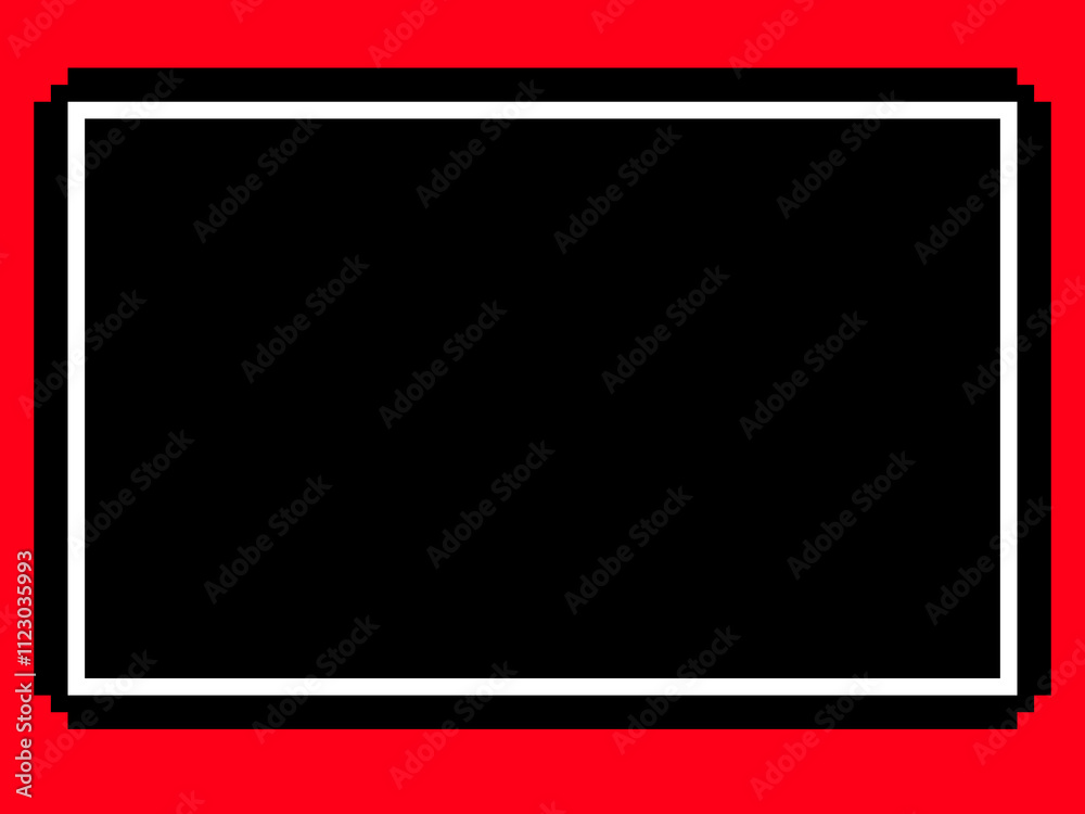 Obraz premium Retro game style pixel art frame