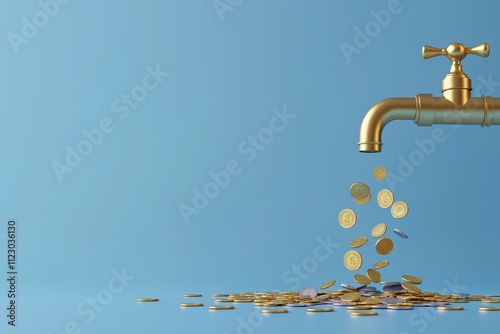 Golden Faucet Pouring Money: A Symbol of Financial Abundance