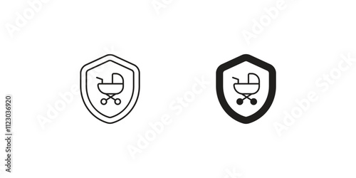 parental leave set icon with white background vector stock illustration