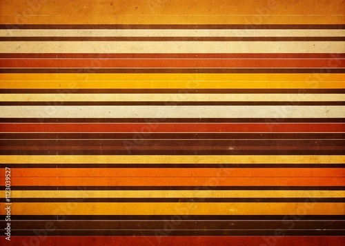 Retro-Inspired Minimalist Background with Bold Horizontal Stripes in Burnt Orange, Mustard Yellow, and Deep Brown for Nostalgic and Vintage Aesthetic Visuals