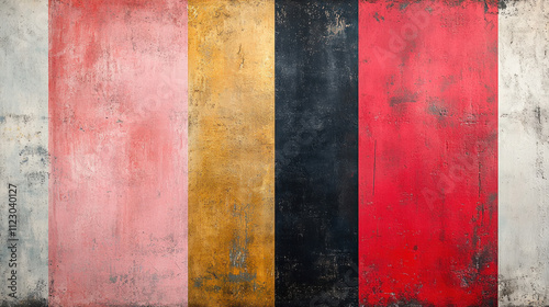 Minimalist abstract with a single bold stripe dividing a soft, muted background