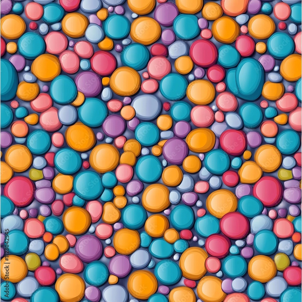 Obraz premium Seamless colorful dots in confetti style, lively background