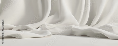 Flowing White Drapery Background