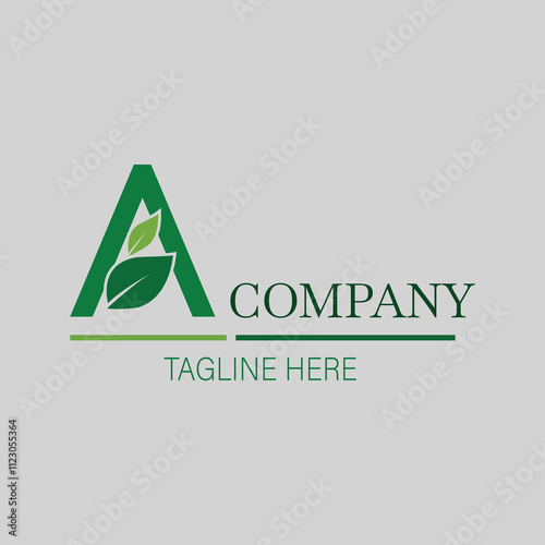 Green eco-friendly logo design with leaves and modern typography for sustainable business branding 