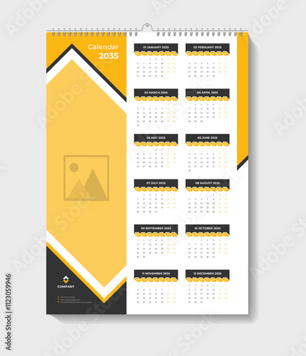 Calendar Design Week starts Monday with a corporate set design template vector file that is ready to Print and Fully Editable.