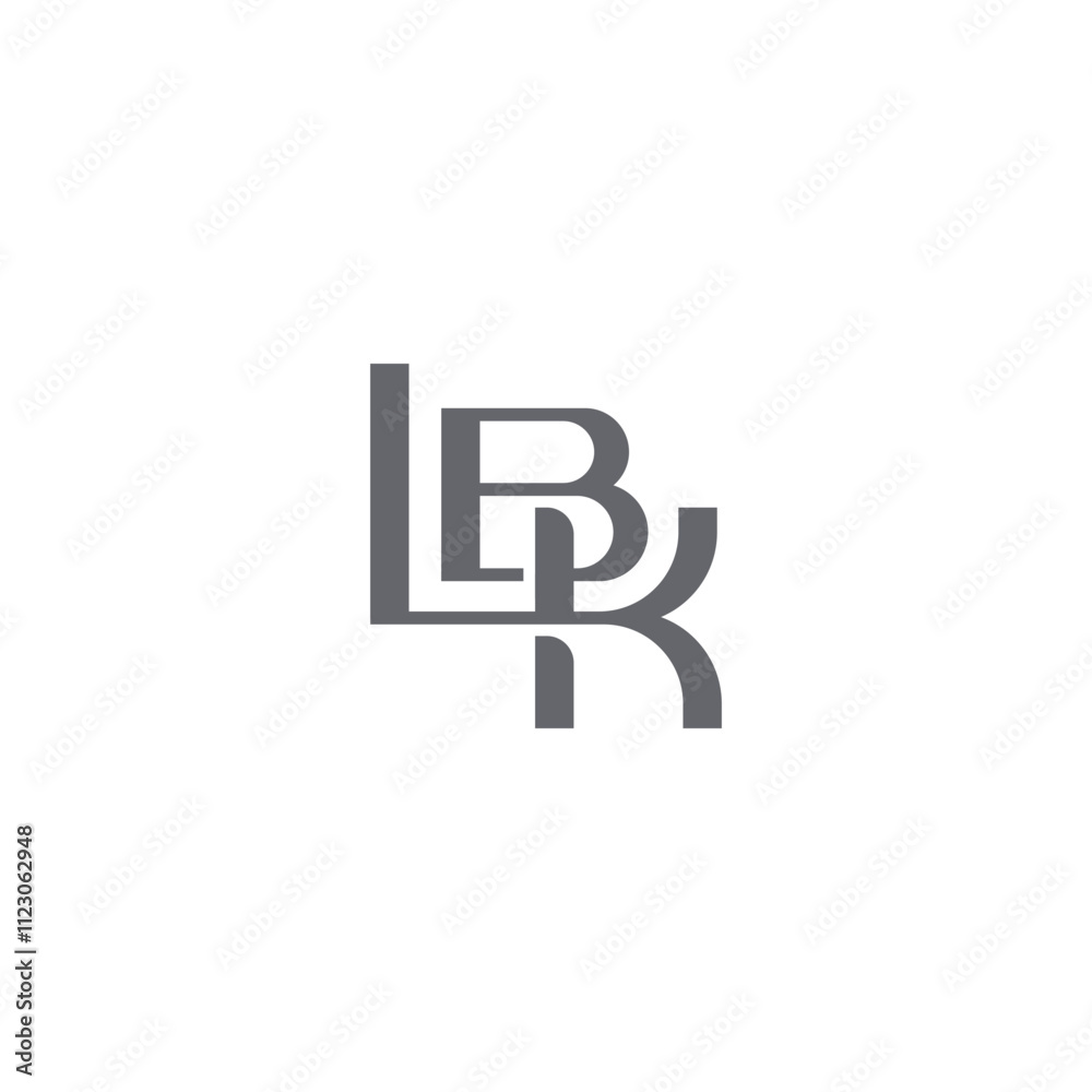 Obraz premium Classic LBK L B K Monogram Typography Logo Design Vector
