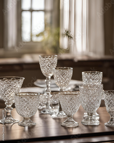 ure Home and Living set, set of 6 glass items, glass home decor, glass living set, home essentials, decorative glass set, glassware set, stylish glass set, living room decor, elegant glass items, glas