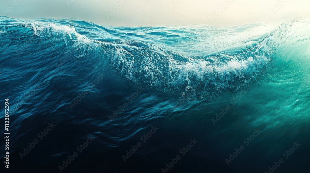 Powerful ocean waves crashing, deep blue water texture. Powerful ocean waves crashing, deep blue water texture.