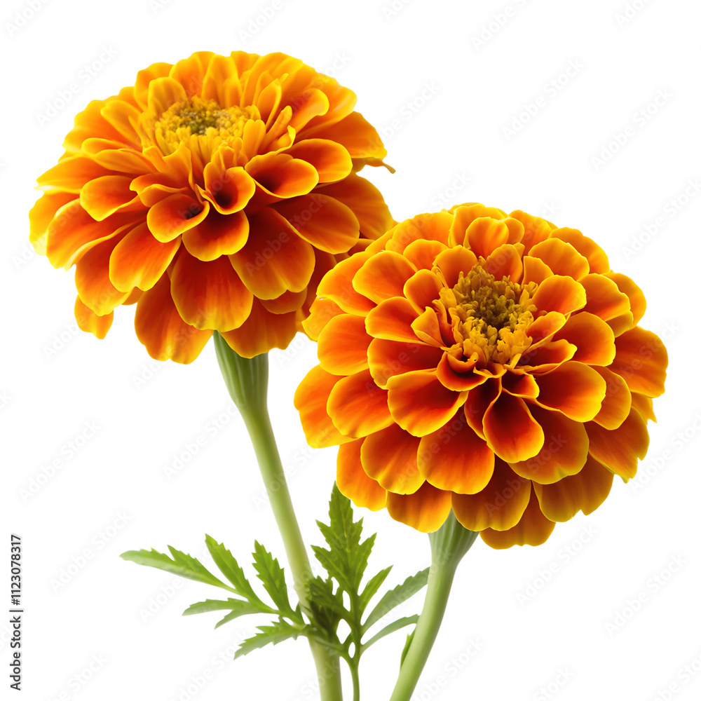 Marigold flower isolated on white background. Marigold flower isolated on white background.