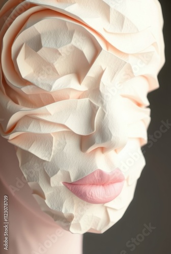Sculpted Beauty in Pastel Layers and Soft Lighting