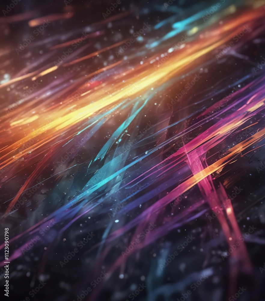 Obraz premium Film-like texture with light leak and colorful abstract pattern, texture, distressed