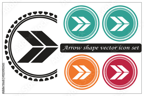 Free Download Arrow shape vector icon set, silhouette style white background. - GFXLoad