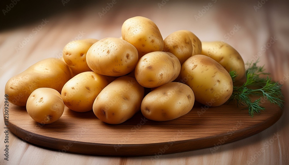 potatoes on a wooden table potatoes on a wooden table