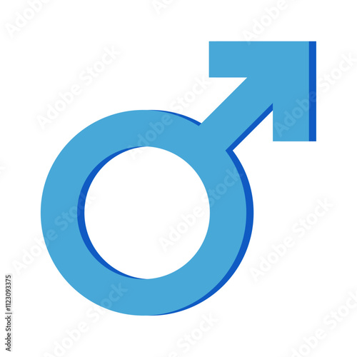 Isolated Icon Symbols for Male. Man symbol silhouette.