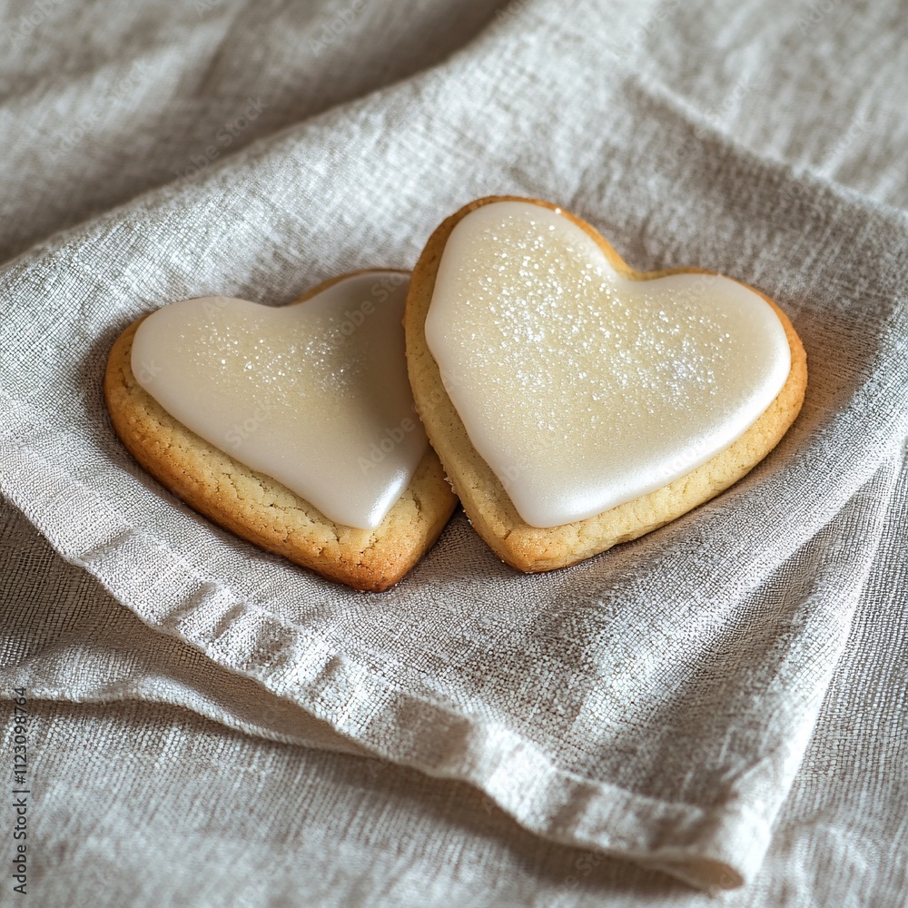 Obraz premium heart shaped cookies