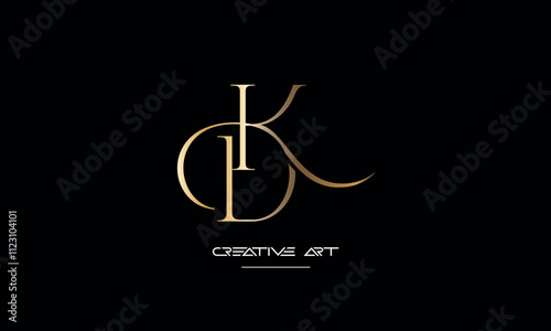 KD, DK, K, D abstract letters logo monogram