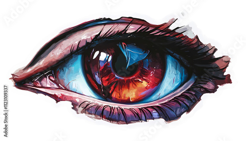 eye on transparent background photo