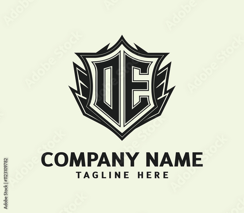 DE Modern Monogram Logo Design with Clean, Stylish Aesthetic and Bold, Minimalist Typography Style