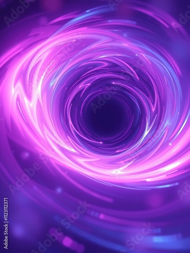 Glowing wormhole with swirling colors of pink blue and purple, colorful void, swirly colors, wormhole effect