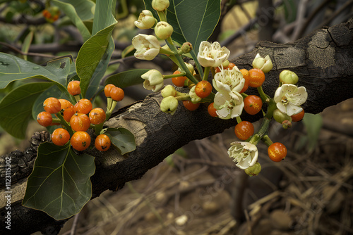 Breathtaking View of a Ximenia Plant Thriving in a Tropical Climate