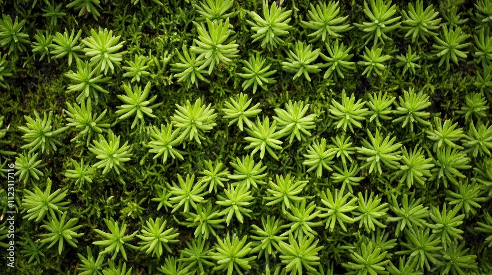 A vibrant patch of green succulent plants, showcasing their unique shapes and textures in a natural setting.