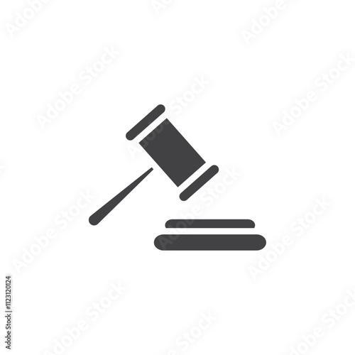 Auction icon Simple thin line flat symbol