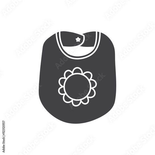 Baby bib icon Simple thin line flat symbol